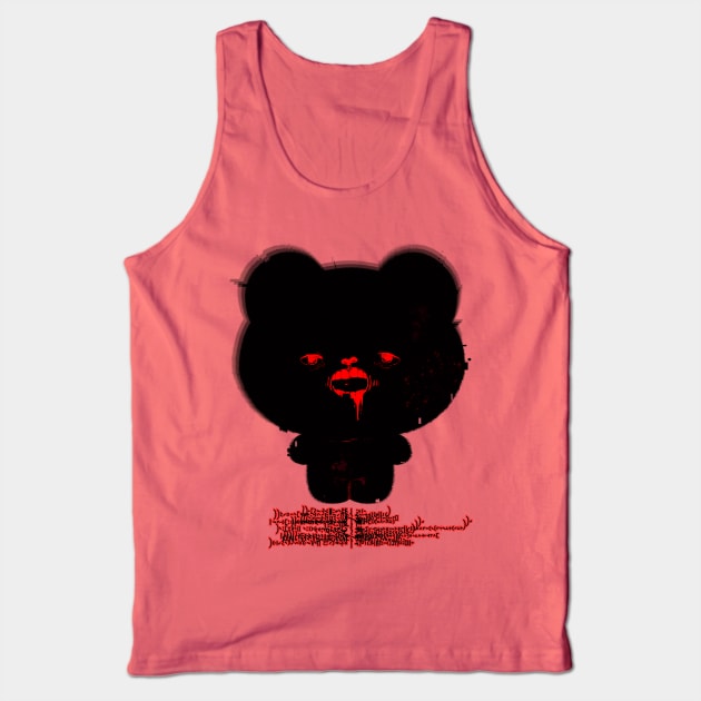 HALLOWEEN Creepy cute bear with blood Tank Top by KUKUL